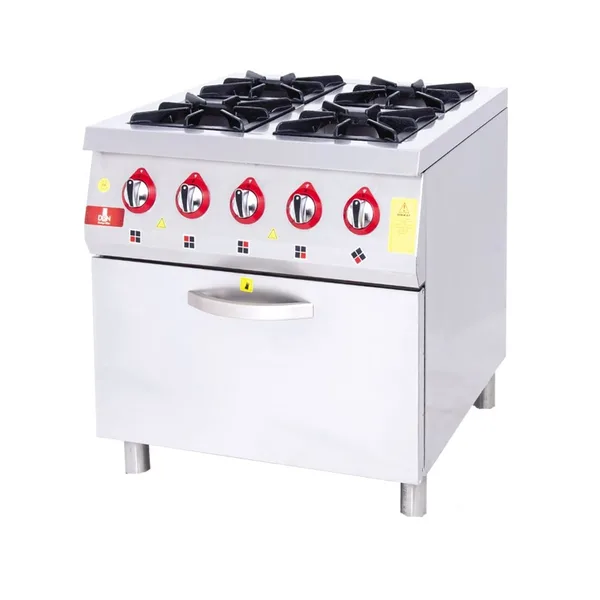 DRN 4 Lü Kuzine 4 Ocak 1 Fırın Gazlı ve Lpg Li 80x94x85 Cm DRNKU-8090