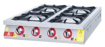 DRN 4 Lü Set Üstü Ocak Gazlı ve Lpg Li 80x84x20 Cm DRNLOS-4