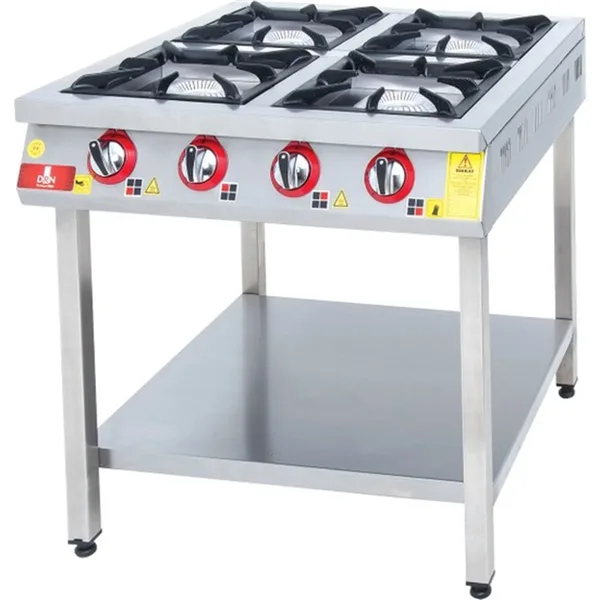 DRN 4 Lü Taban Raflı Ocak Gazlı ve Lpg Li 80x94x85 Cm DRNKF-8090