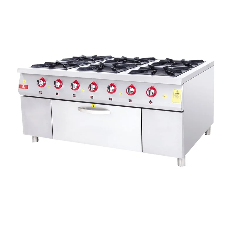 DRN 6 Lı  Kuzine 6 Ocak 1 Fırın Gazlı ve Lpg Li 120x94x85 Cm DRNKU-1290