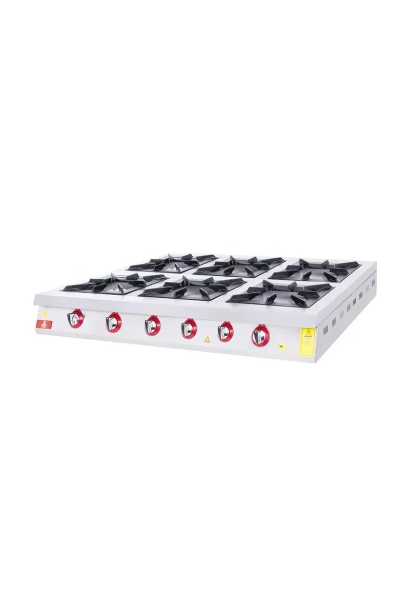 DRN 6 Lı Set Üstü Ocak Gazlı ve Lpg Li 130x84x20 Cm DRNLOS-6