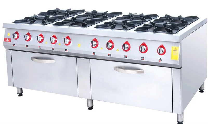 DRN 8 Li Kuzine 8 Ocak 2 Fırın Gazlı ve Lpg Li 200x104x85 Cm DRNKU-2010