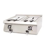 DRN Elektrikli Fritöz 12+12 Litre Set Üstü 70x63x30 cm DRNEF-7060 - 1