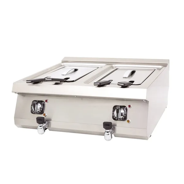 DRN Elektrikli Fritöz 12+12 Litre Set Üstü 70x63x30 cm DRNEF-7060