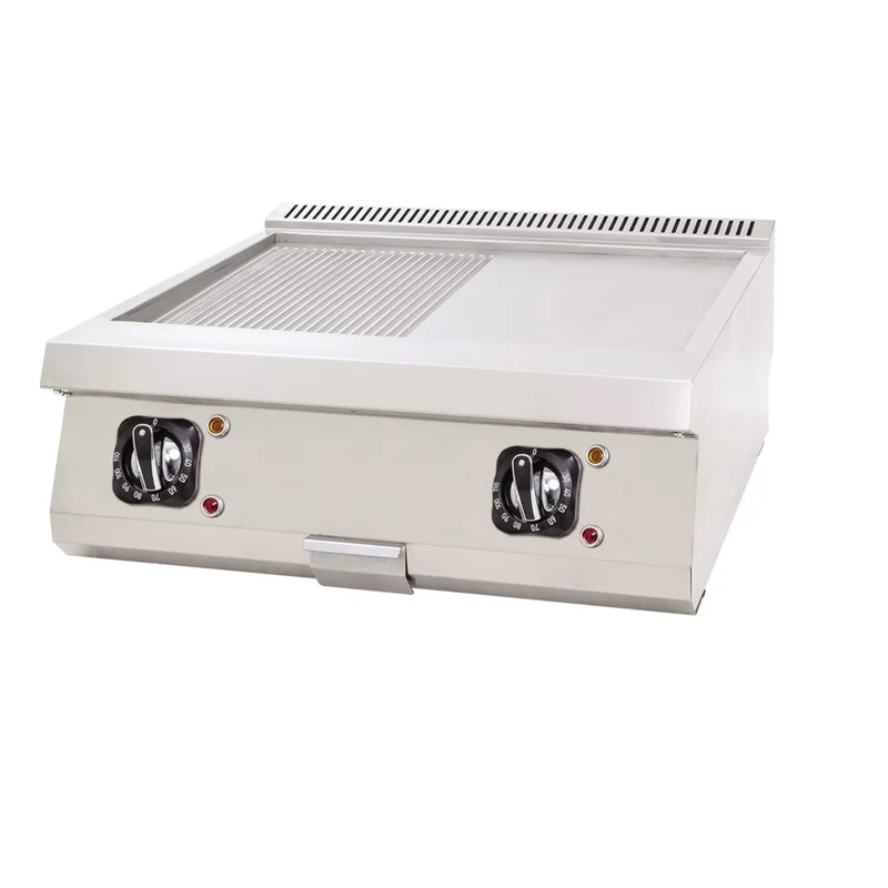 DRN Elektrikli Yarı Oluklu Yarı Düz Pleyt Izgara Set Üstü 80x63x30 cm DRNEI-8060ND