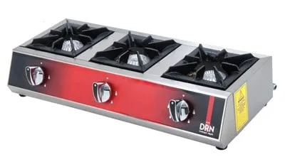 DRN 3 Lü Mini Ocak Set Üstü Gazlı ve Lpg Li 75x30x16 Cm DRNMO-3