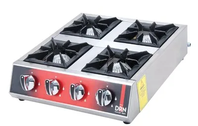 DRN 4 Lü Mini Ocak Set Üstü Gazlı ve Lpg Li 50x55x16 Cm DRNMO-4