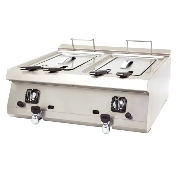 DRN Gazlı Fritöz 10+10 Litre Set Üstü 70x63x30 cm DRNGF-7060
