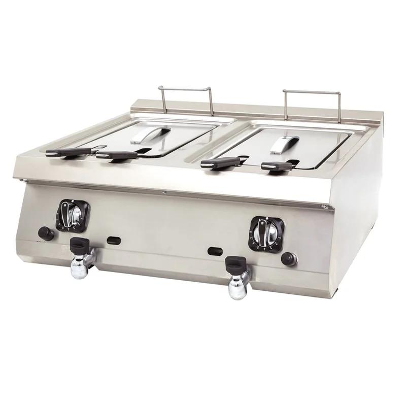 DRN Gazlı Fritöz 10+10 Litre Set Üstü 70x63x30 cm DRNGF-7060