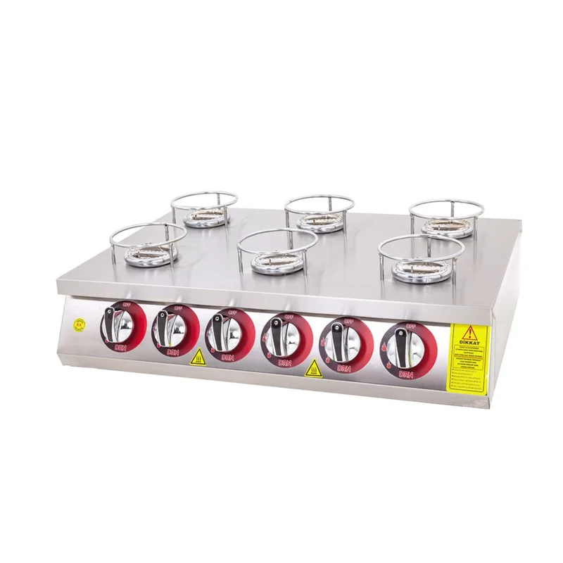 DRN 6 Lı Künefe Ocağı Gazlı ve Lpg Li 75x55x21 Cm DRNKNF-6