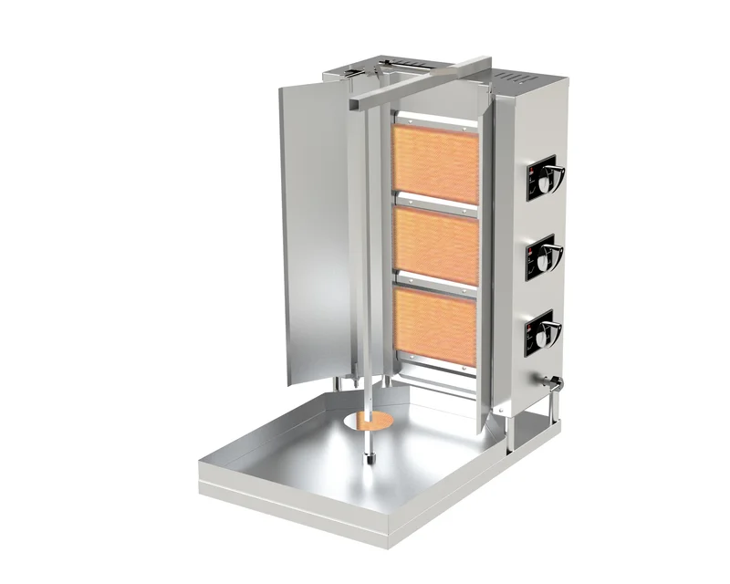 DRN Sabit Döner Ocağı 3 Radyanlı Gazlı ve Lpg Li 55x70x85 Cm DRNDSG-3