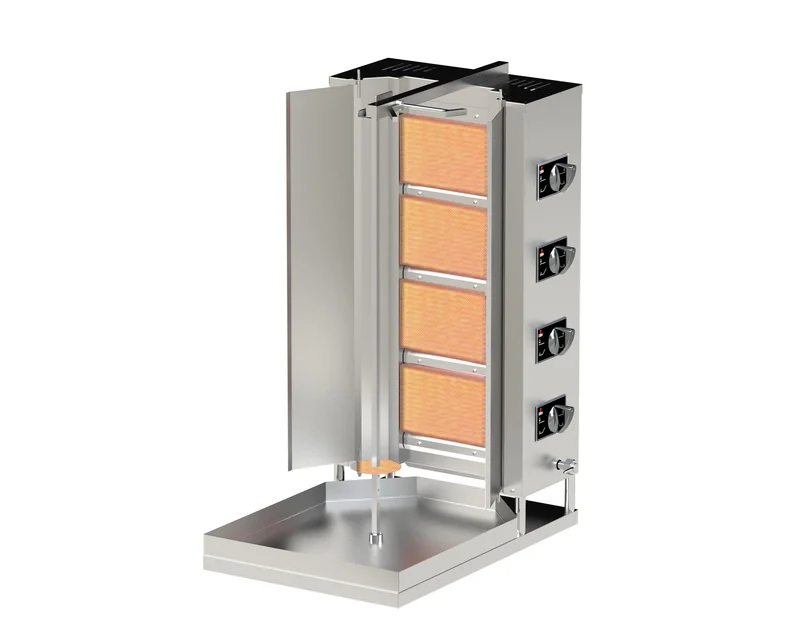 DRN Sabit Gazlı Döner Ocağı 4 Radyanlı Gazlı ve Lpg Li 55x70x100 Cm DRNDSG-4