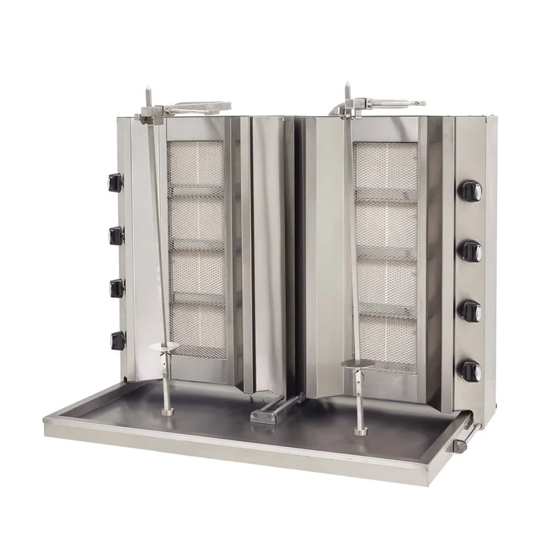 DRN Sabit Gazlı Döner Ocağı 8 Radyanlı Çiftli Gazlı ve Lpg Li 110x70x90 Cm DRNDSCG-8