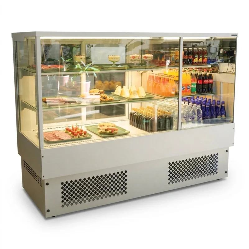 Ekofan Yarı Açık Teşhir Ünitesi Düz Camlı SPD-180-HD