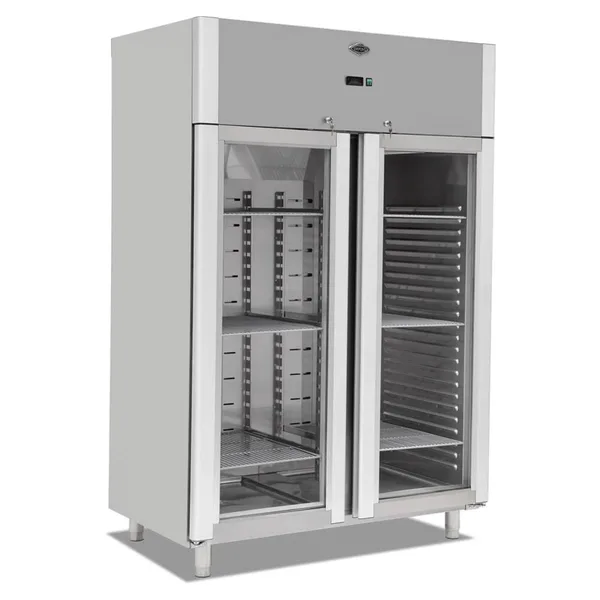 Empero Dik Tip Buzdolabı Çift Cam Kapılı 140x80x205 cm EMP.140.80.03
