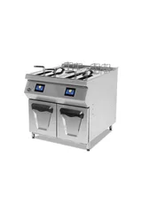 Empero Elektrikli Fritöz 25+25 Litre Asansörlü Yağ Filtreli Hızlı Pişirme Fritözü Dijital 80x90x85 cm EMP.PLS.ODFE.020 - 1