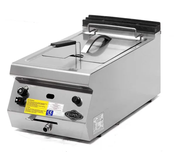 Empero Gazlı Fritöz 12 Litre CE Belgeli 40x73x30 cm EMP.PLS.7FG010-S