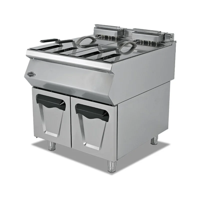 Empero Gazlı Fritöz 16+16 Litre Alt Dolaplı 80x73x85 cm EMP.PLS.7FG020