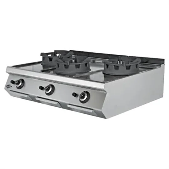 Empero Gazlı Wok Ocak 3'lü CE Belgeli 120x73x30 cm EMP.PLS.7WK030