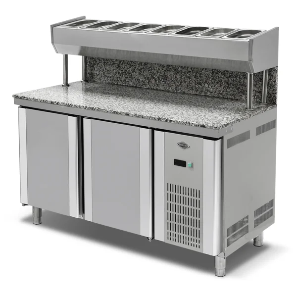 Empero Granitli Pizza Hazırlık Dolabı 2 Kapılı 150x80x85 cm EMP.150.80.01-PSYG