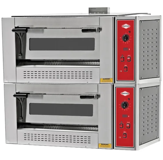 Empero Pizza Fırını Çift Katlı Gazlı 12 Pizza Kapasiteli 12x30cm Ce Belgeli EMP.6+6G