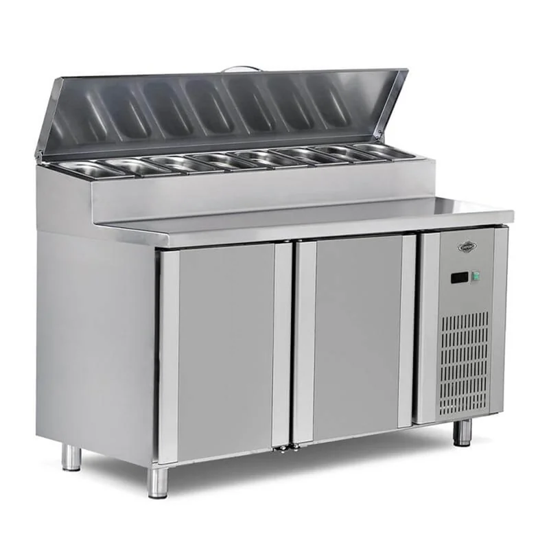 Empero Pizza Hazırlık Dolabı 2 Kapılı 150x70x85 cm EMP.150.70.01-PS