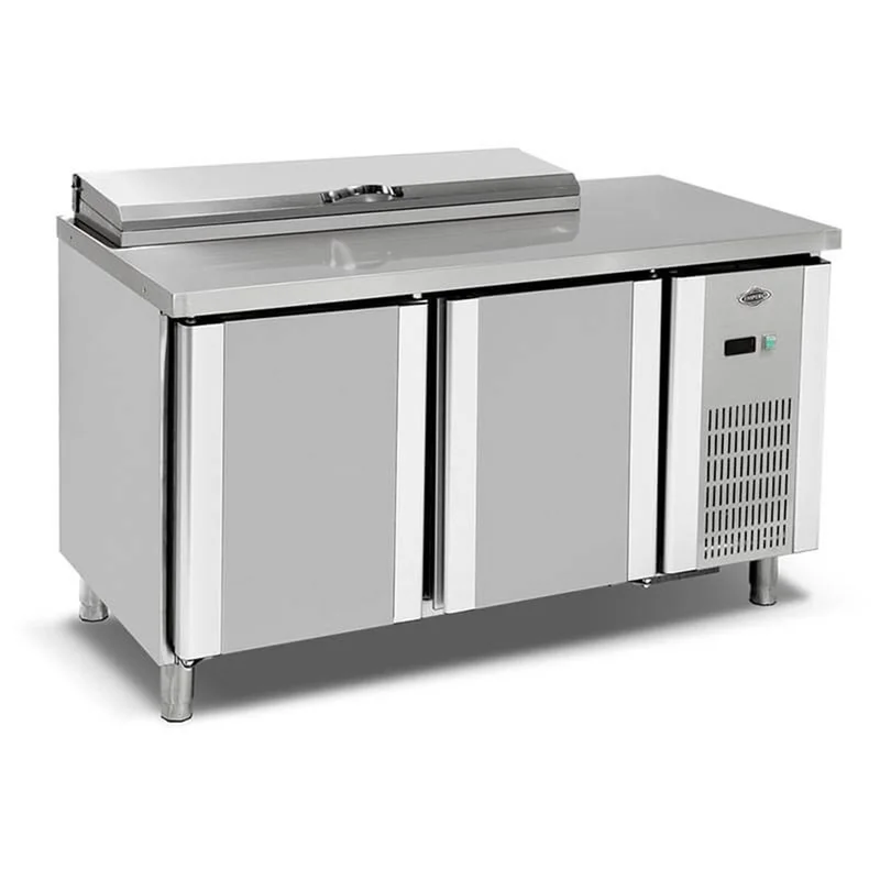 Empero Pizza Hazırlık Dolabı 2 Kapılı İçten Soğutmalı 150x70x85 cm EMP.150.70.01-PSO