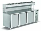Empero Pizza Hazırlık Dolabı 3 Kapılı Dıştan Soğutmalı 200x80x85 cm EMP.200.80.01-PSY - 1