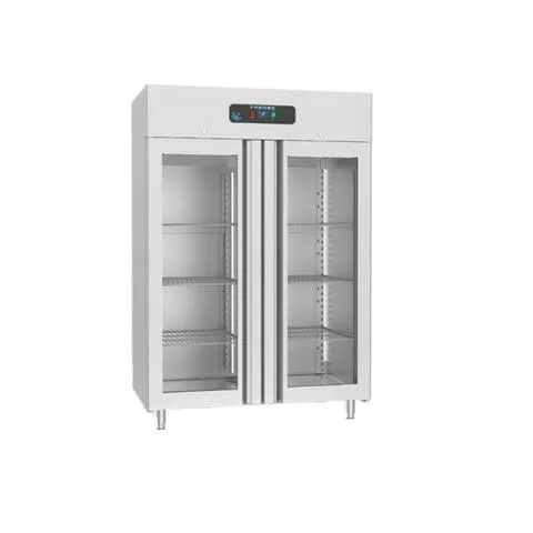 Frenox Camlı İki Kapılı Dik Tip Buzdolabı Gastronom seri 140x81x205 cm 304 Kalite VN14-M-G-EF-R290
