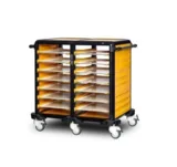 Gastrolley İkili Küvet Taşıma Arabası 14+14 Raflı İki Yanı Kapalı 93x71x99 G.GN.75.D.2 - 1