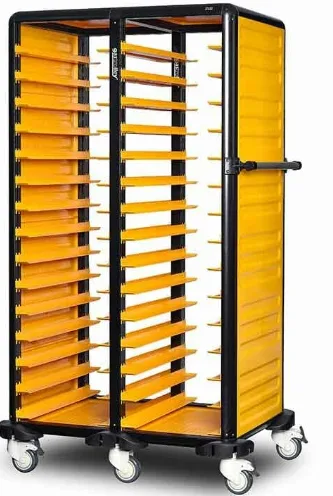 Gastrolley İkili Küvet Taşıma Arabası 29+29 Raflı İki Yanı Kapalı 93x71x174 G.GN.150.D.2