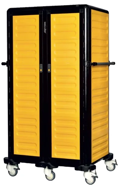 Gastrolley İkili Küvet Taşıma Arabası 58 Raflı İki Yanı Kapalı + Arka Kapılı + Kapılı 93x78x174 G.GN.150.D.4