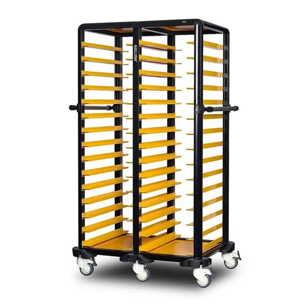 Gastrolley İkili Self Servis Taşıma Arabası 29+29 Raflı Etrafı Açık 104x71x174 G.SS.150.D.1