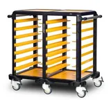 Gastrolley İkili Tepsi Taşıma Arabası 7+7 Raflı Etrafı Açık 101x71x99 G.ST.75.D.1 - 1