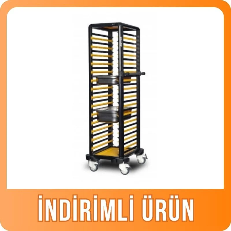 Gastrolley Küvet Taşıma Arabası 29 Raflı Etrafı Açık 53x71x174 G.GN.150.S.1
