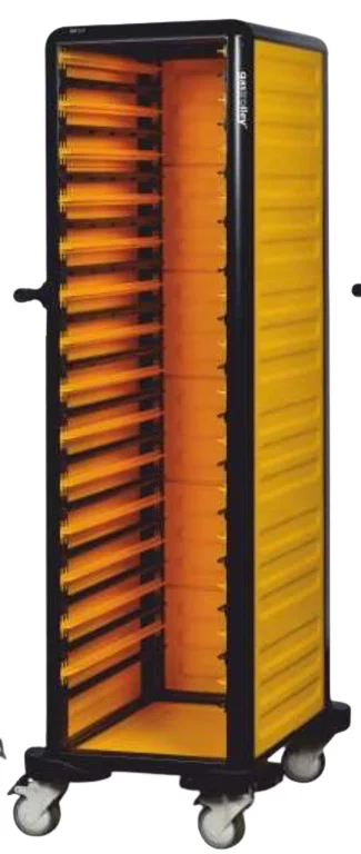 Gastrolley Küvet Taşıma Arabası 29 Raflı İki Yanı Kapalı + Arka Kapalı 53x78x174 G.GN.150.S.3