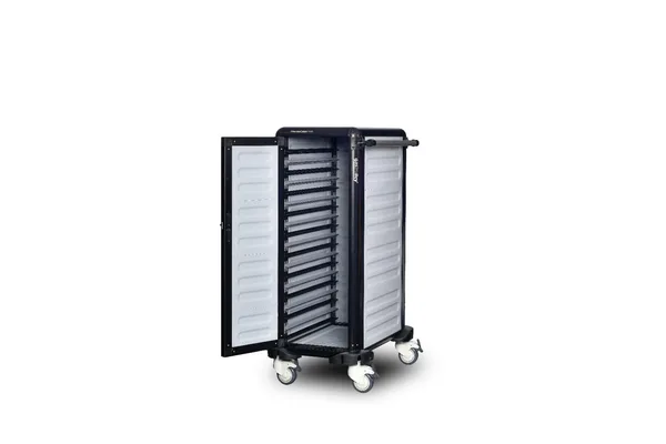Gastrolley Termo Tepsi Taşıma Arabası 9 Raflı İki Yanı Kapalı+ Arka Kapalı+Kapılı 57x75x149 G.TT.09.S.4