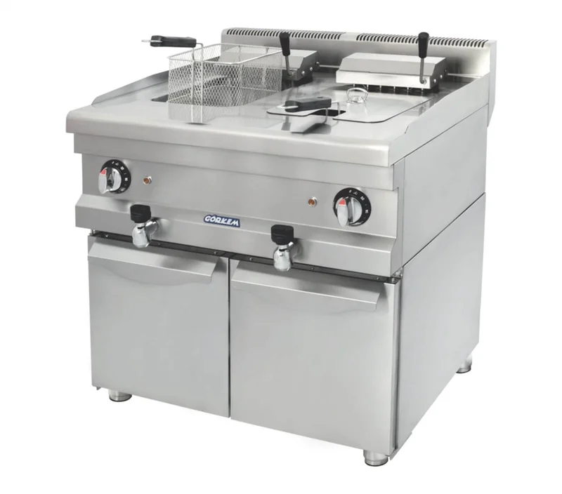 Görkem Elektrikli Fritöz 12+12 Litre Alt Dolaplı 80x71x85 Cm 703