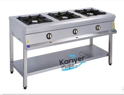 Görkem 3 Lü Taban Raflı Ocak  Gazlı ve Lpg Li  150x60x85 Cm 202