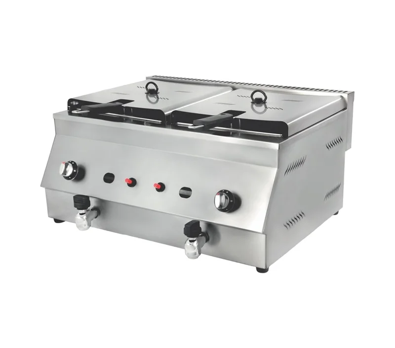 Görkem  Fritöz 8+8 Litre Gazlı ve Lpg Li 74x63x37 Cm 853