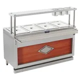 Görkem Yemeklik 1/1 4 Sıcak Self Servis Tezgahı Doğalgazlı 150x65x85/125 909 - 1