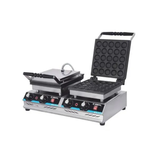 Görkem Elektrikli Çiftli Bubble Waffle Makinesi Kapaklı 1504