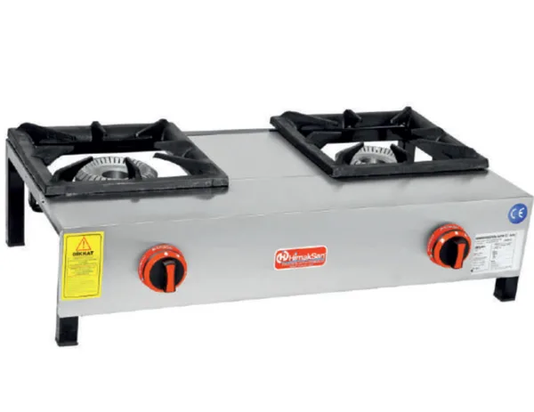 Himaksan 2'li Doğalgazlı Kısa Ayaklı Lokanta Ocağı 86x47x25 HMK-LKK-2