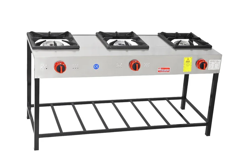 Himaksan 3 Lü Uzun Lokanta Ocağı Gazlı ve Lpg Li 139x47x70 Cm HMK-LKY-3
