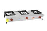 Himaksan 3 Lü Kısa Lokanta Ocağı Gazlı ve Lpg Li  139X45x25 Cm HMK-LKK-3 - 1