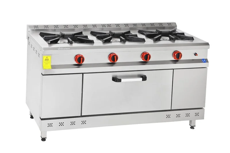 Himaksan 3 Lü Kuzine 3 Ocak 1 Fırın Gazlı Lpg Li 150X60X85 Cm HMK-KZG 1560
