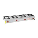 Himaksan 4 Lü Kısa Lokanta Ocağı Gazlı ve Lpg Li 192X45X25 Cm HMK-LKK-4 - 1