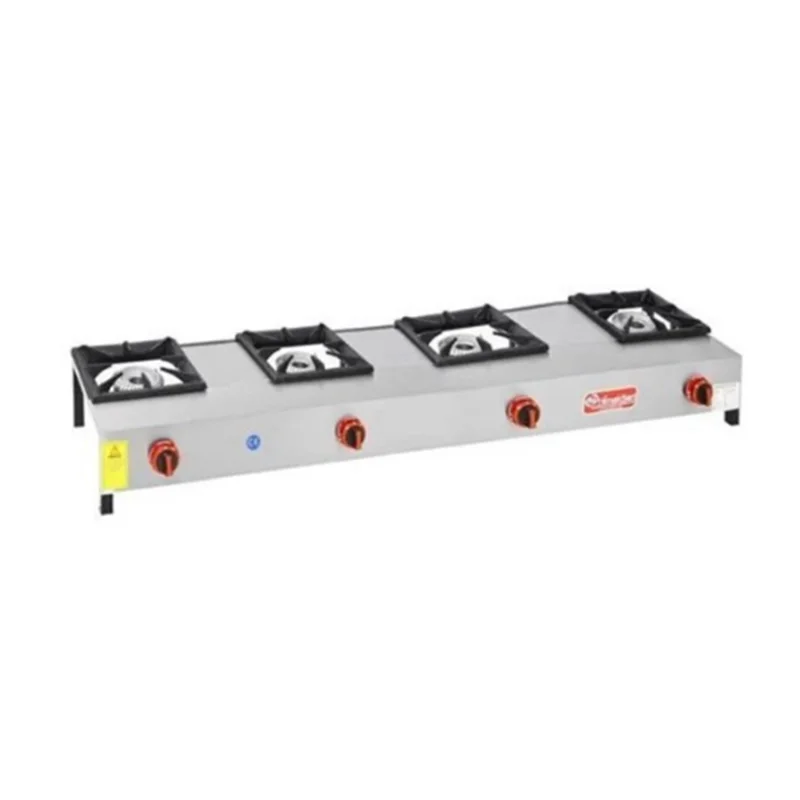 Himaksan 4 Lü Kısa Lokanta Ocağı Gazlı ve Lpg Li 192X45X25 Cm HMK-LKK-4