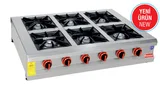 Himaksan 6 Lı Ocak Set Üstü Profesyonel Gazlı Ve Lpg Li 120x80x25 Cm HMK-SOG 1280 - 1