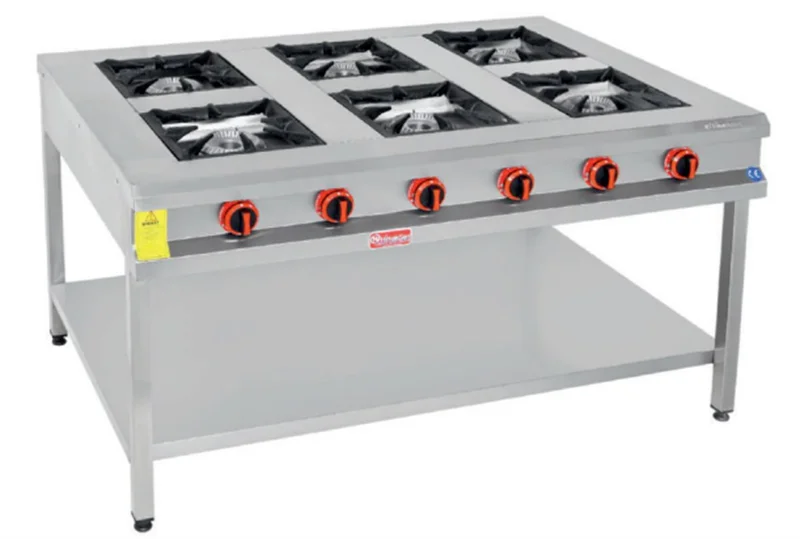 Himaksan 6 Lı Taban Raflı Ocak Gazlı ve LPG Li 150X100X85 Cm HMK-TBOG 1510